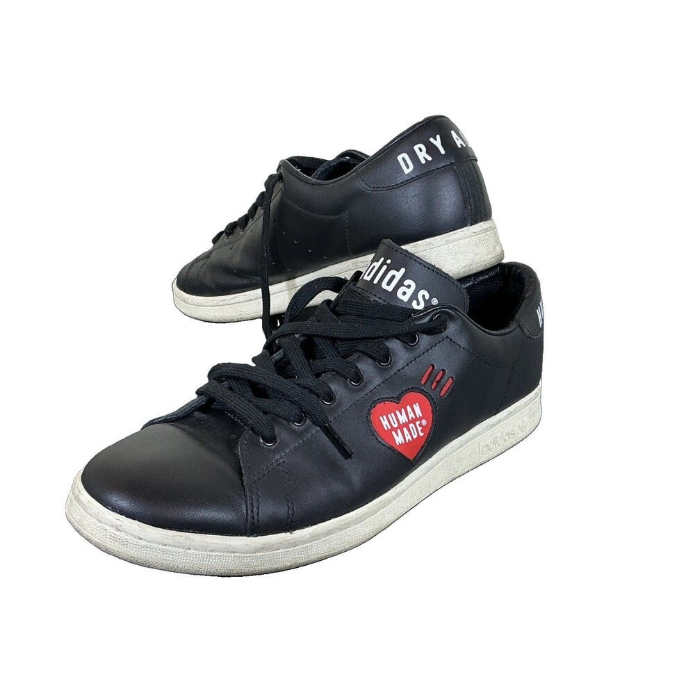 Adidas Stan Smith Human Made Men’s Low Shoes Black White Red Heart Logo